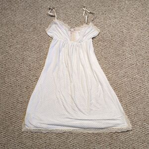 Eberjey Babydoll Camisole Tank Small Lace Trim Bow Dainty Fairy Romantic Boho